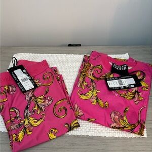 Versace Jeans Couture Pink and Yellow Baroque Set